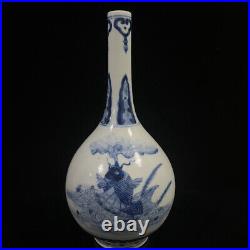 Chinese Blue&white Porcelain HandPainted Exquisite Vase 22324