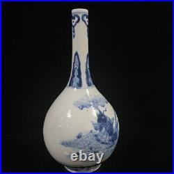 Chinese Blue&white Porcelain HandPainted Exquisite Vase 22324