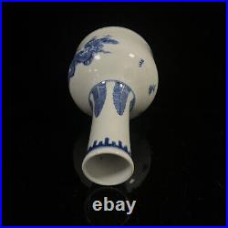 Chinese Blue&white Porcelain Hand-Paintde Exquisite Figure Vase 14758