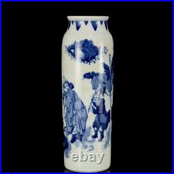 Chinese Blue&white Porcelain Hand-Paintde Exquisite Figure Vase 18168