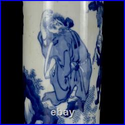 Chinese Blue&white Porcelain Hand-Paintde Exquisite Figure Vase 18168