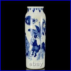 Chinese Blue&white Porcelain Hand-Paintde Exquisite Figure Vase 18168