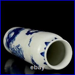 Chinese Blue&white Porcelain Hand-Paintde Exquisite Figure Vase 18168