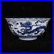 Chinese Blue&white Porcelain Handmade Exquisite Dragon Pattern Bowl 17407
