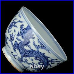 Chinese Blue&white Porcelain Handmade Exquisite Dragon Pattern Bowls 18532