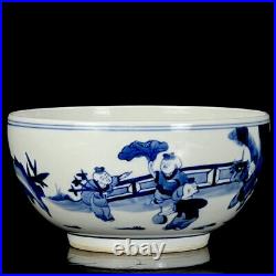 Chinese Blue&white Porcelain Handmade Exquisite Figure Bowls 17260