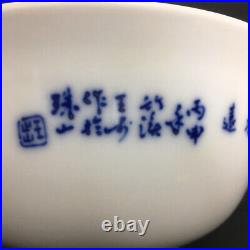 Chinese Blue&white Porcelain Handmade Exquisite Flowers&Birds Bowl 17652