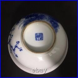 Chinese Blue&white Porcelain Handmade Exquisite Flowers&Birds Bowl 17652