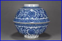 Chinese Blue&white Porcelain Handmade Exquisite Flowers&Plants Bowls 12808