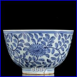 Chinese Blue&white Porcelain Handmade Exquisite Flowers&plants Bowls 17858