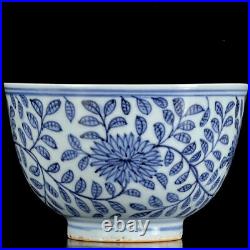 Chinese Blue&white Porcelain Handmade Exquisite Flowers&plants Bowls 17858