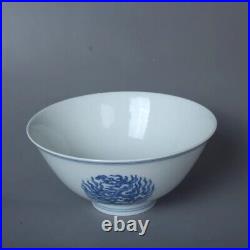 Chinese Ming Chenghua Blue and White Porcelain Phoenix Pattern Bowl 5.75 inch