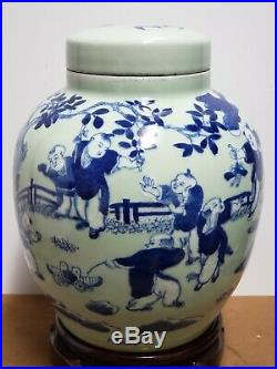 Chinese Old Blue and White Porcelain Ginger Jar