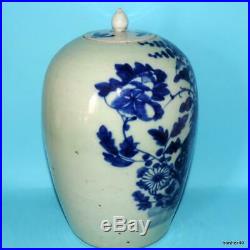 Chinese Porcelain Antique Celadon Blue White Fantasie Figures Jar Vase