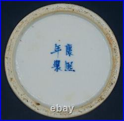 Chinese Porcelain Baluster Vase Blue & White Kangxi Marked Prunus Qing 19th C