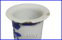 Chinese Porcelain Ceramics -Blue & White Sleeve Vase Kangxi Nian Zhi c1890s