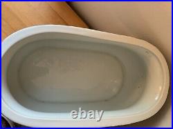 Chinoiserie Blue & White Floral Porcelain Footbath Basin Fish Bowl Planter 19L