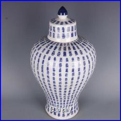 Chinoiserie vase blue and white Chinese Porcelain Ginger Jar 1.1