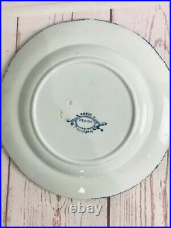 Creil Montereau Flora Small Plates Blue And White French Antique