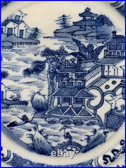 Early 19th Century Chinese Canton Export Blue & White Porcelain Nanking Plate