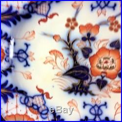 English porcelain Bloor Derby Orange Blue White Platter/TRAY 1825