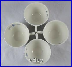 Franciscan Denmark Blue White Coffee Tea Pot Cups Saucers Ironstone 10 Pcs