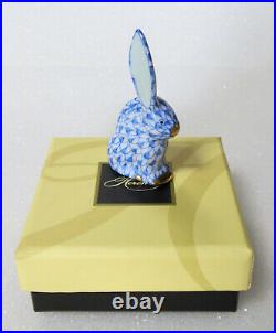 Herend Mini Rabbit Figurine Blue Fishnet #vhb-05338 Brand Nib Cute Save$$ F/sh