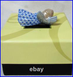 Herend Sleeping Angel Blue Fishnet Figurine #vhb-15807 Brand Nib Save$ Cute F/sh