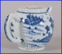 Kangxi Period Blue White Teapot Chinese Porcelain Qing Dynasty Landscape