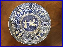 Large Antique Copeland New Spode Soup Bowl Plate Greek Vases Blue & White