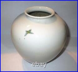 Large Signed Antique Chinese BLUE & WHITE GLAZE PORCELAIN VASE Japanese