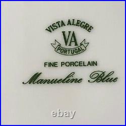 Lovely Vista Alegre Manueline Blue Dinner Plates Set of 8
