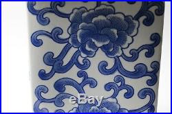 NEW Ralph Lauren Chinese Lotus Mandarin White Blue 17 Porcelain Lamp with Shade
