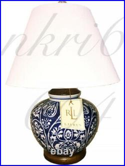 NEW! Ralph Lauren Mandarin Blue Chinoiserie Floral Ginger Jar Table Lamp Asian