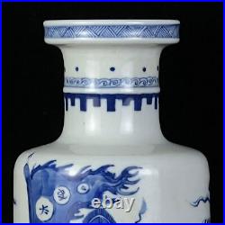 Old China Blue and white Porcelain Kangxi year system Figures Story Vases