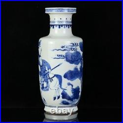 Old China Blue and white Porcelain Kangxi year system Figures Story Vases