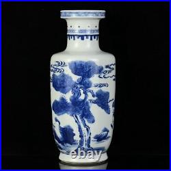 Old China Blue and white Porcelain Kangxi year system Figures Story Vases