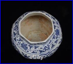 Old Chinese Blue And White Porcelain Phoenix Pot St119