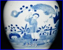 Old Chinese Blue And White Porcelain Pot St1466