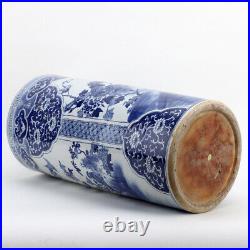 Oriental Chinese Blue And White Porcelain Oriental Umbrella Stand