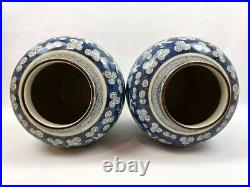 Pair of Large Blue-White Chinese Pots in Cranes GOOD CONDITION