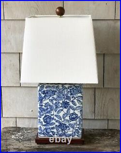 RALPH LAUREN Blue & White Mandarin Floral Porcelain Small Table Lamp New
