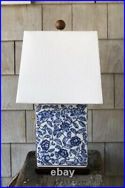 RALPH LAUREN Blue & White Mandarin Floral Small Porcelain Table Lamp New