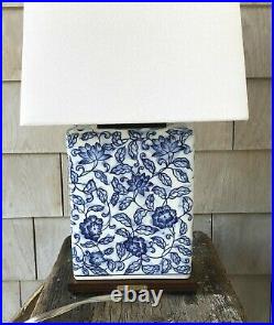RALPH LAUREN Blue & White Mandarin Floral Small Porcelain Table Lamp New