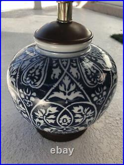 Ralph Lauren Blue White Porcelain Chinoiserie Floral Ginger Jar Table Lamp