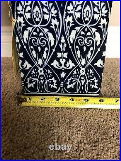 Ralph Lauren Dark Blue with White Floral Porcelain 17 Table Lamp & Shade New