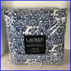 Ralph Lauren Full Queen Comforter Set 2 Shams Porcelain Blue White Tamarind 3-Pc