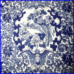 Ralph Lauren KING Duvet & Sham 3pc SET Blue & White Porcelain Floral Toile