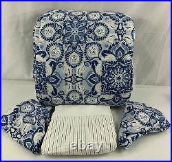 Ralph Lauren King Comforter Set Porcelain Blue White Shams Bed Skirt Stripe READ