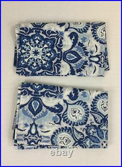 Ralph Lauren King Comforter Set Porcelain Blue White Shams Bed Skirt Stripe READ